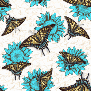 Паттерн с бабочками