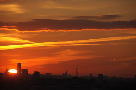 Закат в москве
