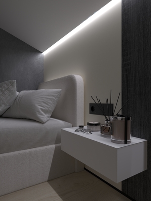 Спальня в серых тонах