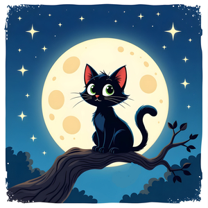 Кот ночью