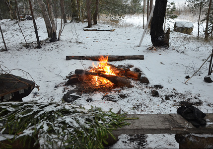 Зимний костер