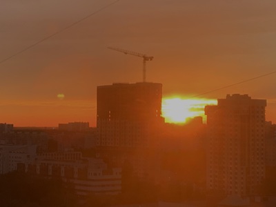 Стройка на закате