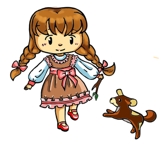 Девочка с питомцем