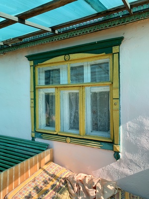 Резное окно деревня