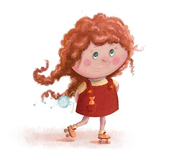 Девочка на роликах