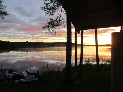 Вечерний пейзаж с озерами