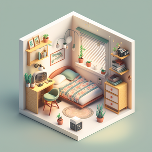 3d модель комната