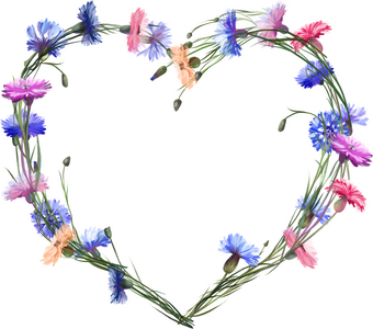 Сердце из цветов