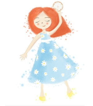 Девочка с пончиком