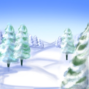 Зимний лесной пейзаж