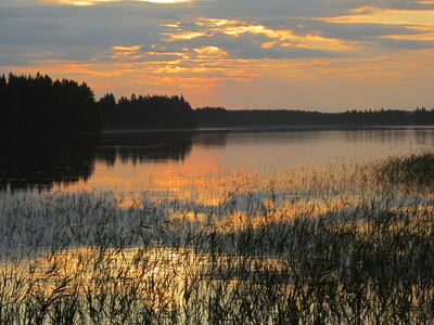 Вечер на озере