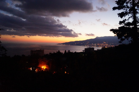 Закат на море