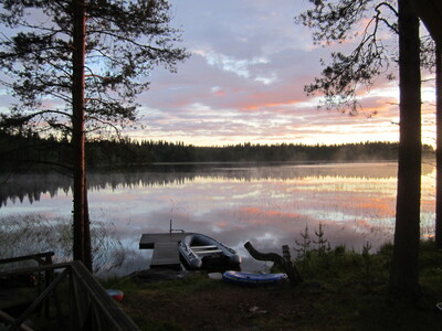Вечерний пейзаж с озерами