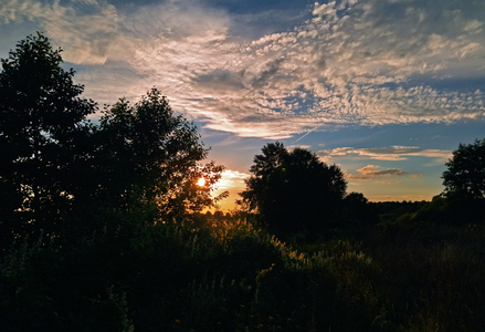 Закат в деревне