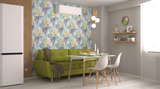 Кухня-гостиная вид на столовую зону